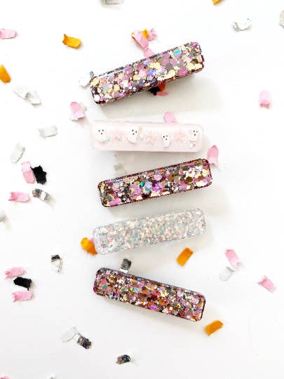 Halloween Glitter Hair Clips for wholesale by Shared Joy Bows