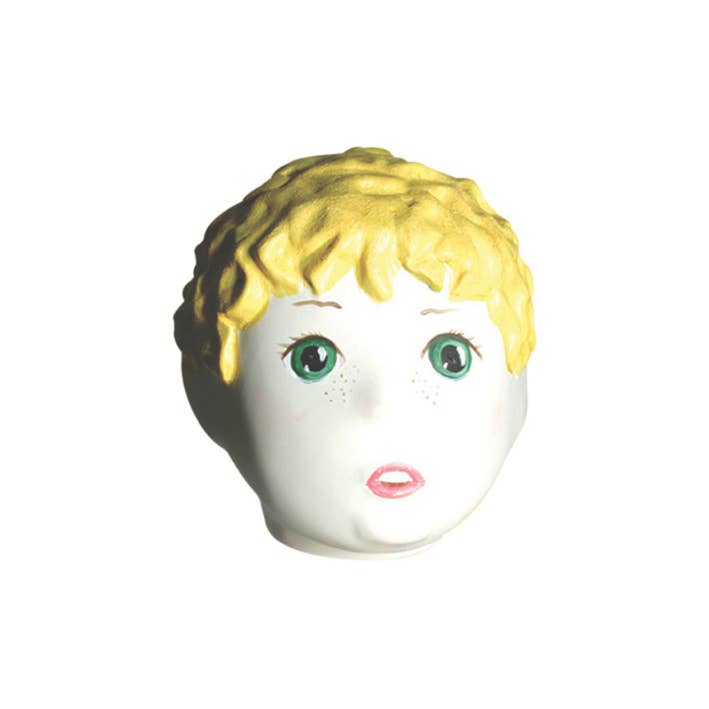 SUDMANNEQUIN – Großhandel Dekofigur – BLONDER JUNGE KOPF GEMALT GESICHT 1-2 Jahre