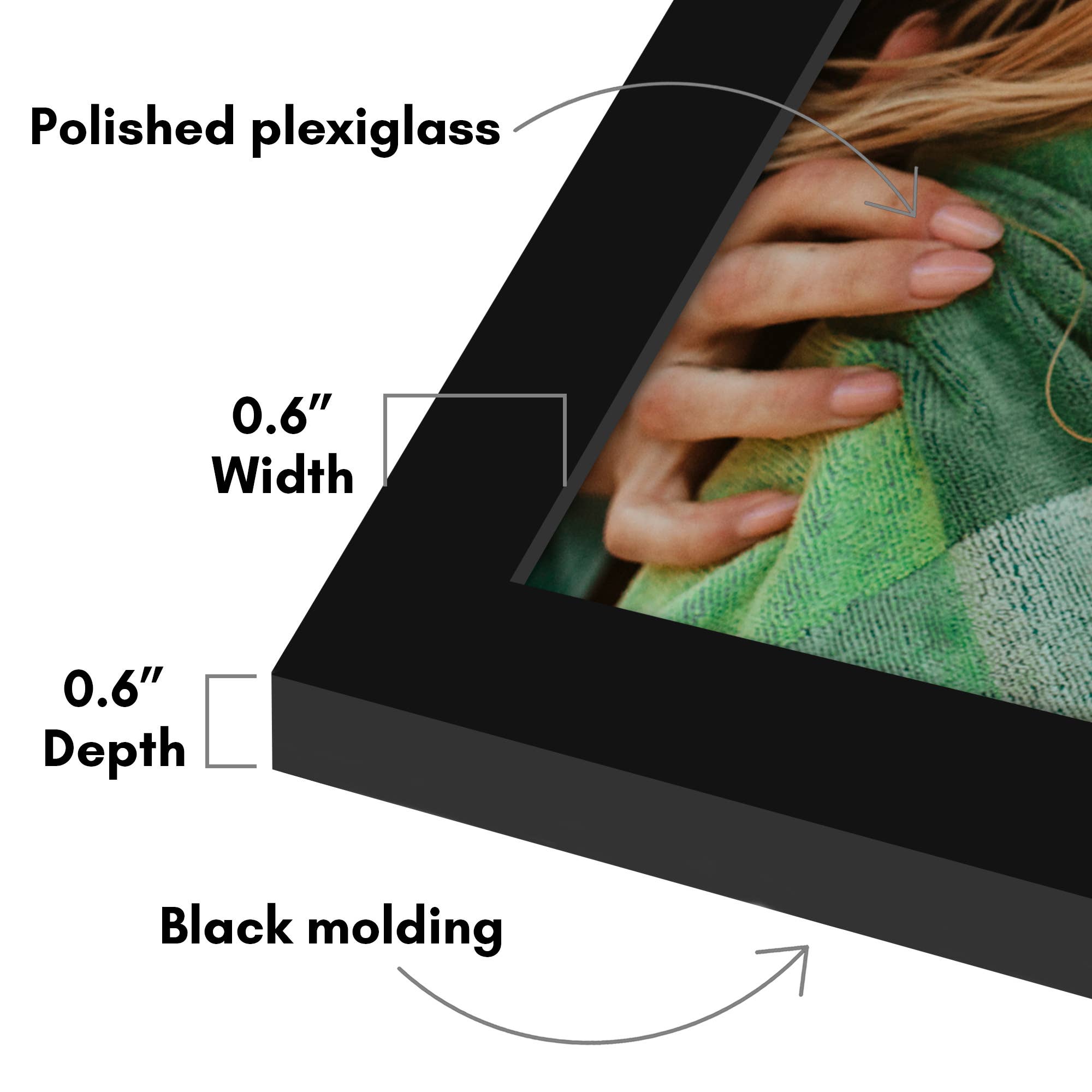 Americanflat - Wholesale Picture Frame - Americanflat 5 Pack Picture Frames With Mat Plexiglass Cover162