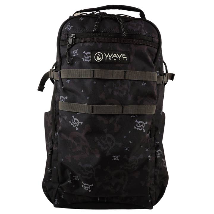 WAVE HAWAII - Wholesale Backpack - Unisex - WAVE HAWAII Rucksack Recy 25 skull1