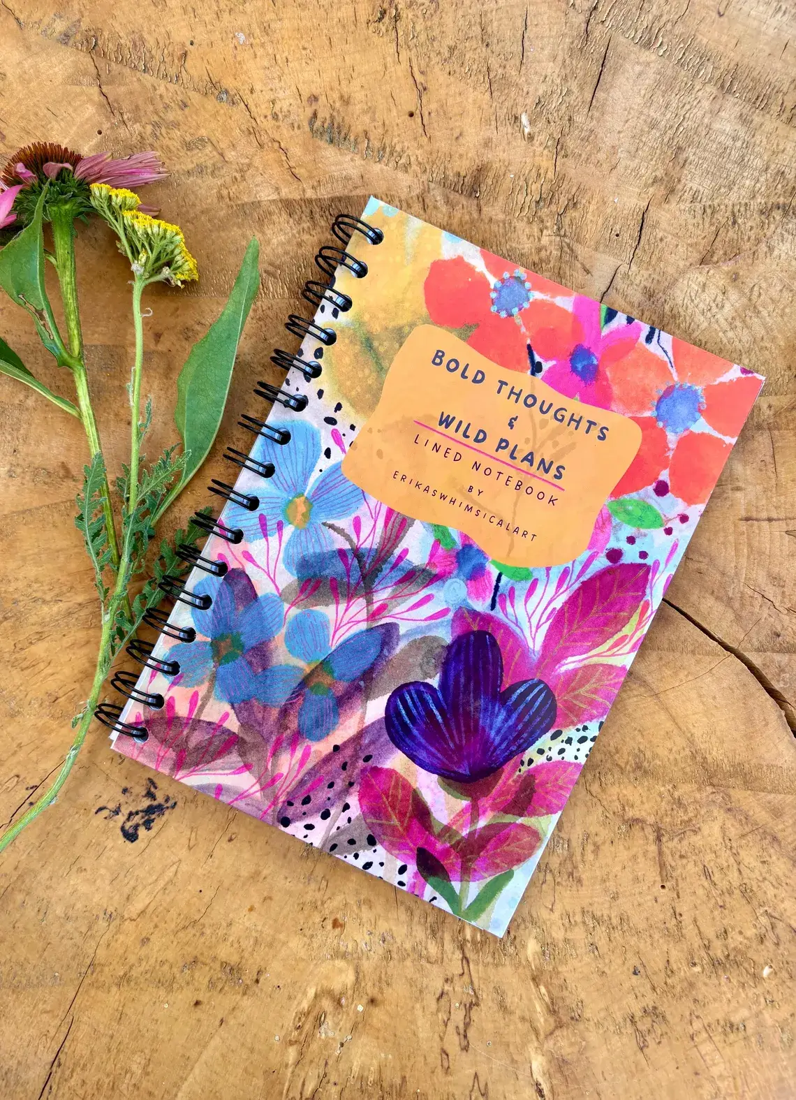 Erika's Whimsical Art – wholesale Notebook – A5 Handmade Notebook / Illustrated Journal  2