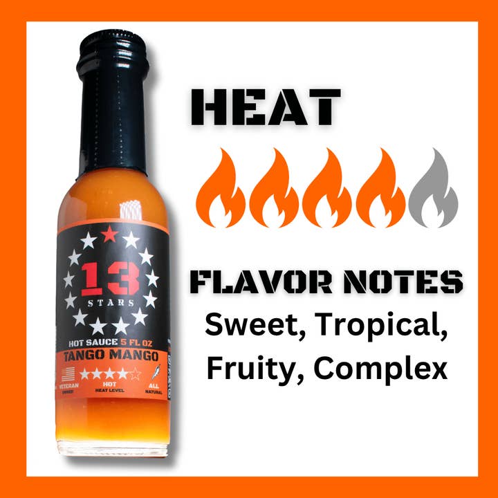 13 Stars Hot Sauce - Wholesale Hot sauce - Tango Mango - Hot Sauce (12-Pack)1