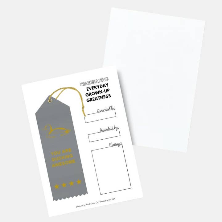 First Cabin Co. - Wholesale Gag gift/novelty gift - You're Ducking Awesome Award Ribbon2