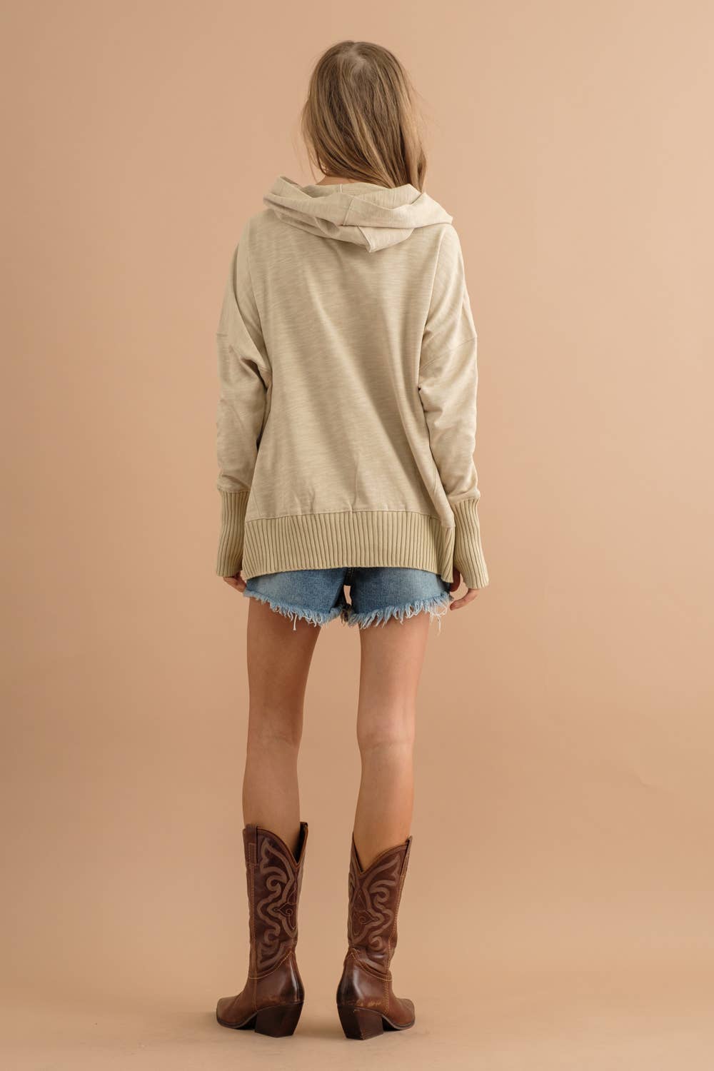 Blue B - Wholesale Hoodie - Women's - 22362T - Oversized Snap Up Hooded Pullover14