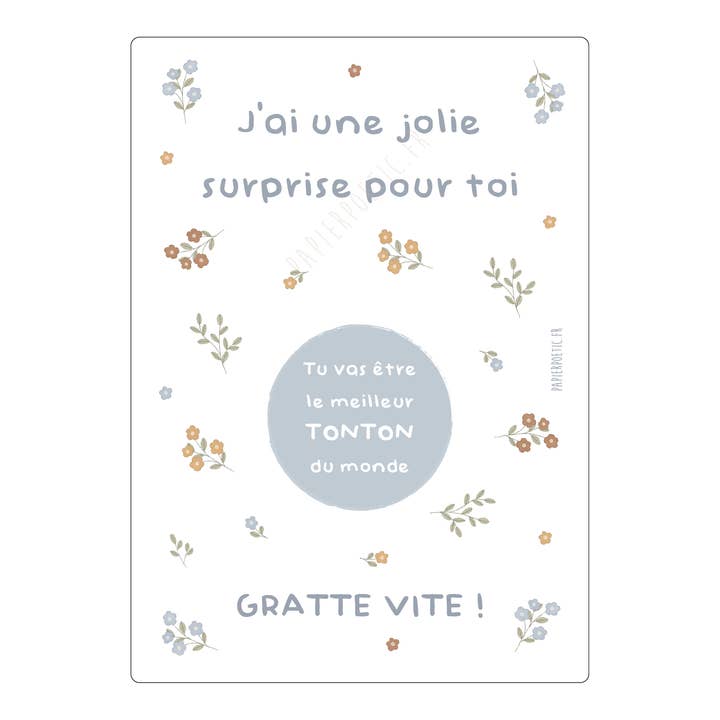 Papier Poetic - Wholesale Baby Card - Scratch Card "Fleuri Multico" 9 options3