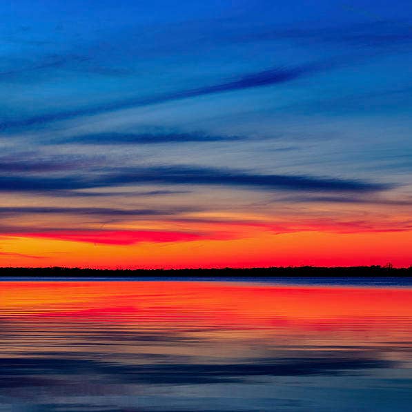 Impression d'art de couchers de soleil sur le lac Texas TLS209 pour la vente par Breaking Rules Photography