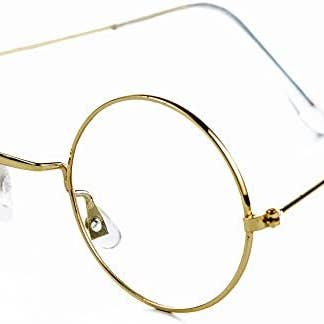 Gold Round Costume Glasses for Kids - 100th Day Dress-Up for wholesale by 4E's Novelty