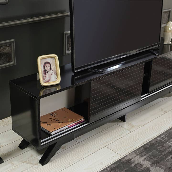 Luxia Tv Stand Black for wholesale on Faire9