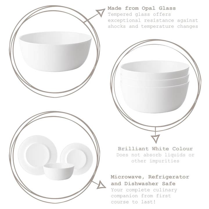 Rinkit Ltd - Wholesale Serve Bowl - Bormioli Rocco Toledo Glass Salad Bowl - 23cm