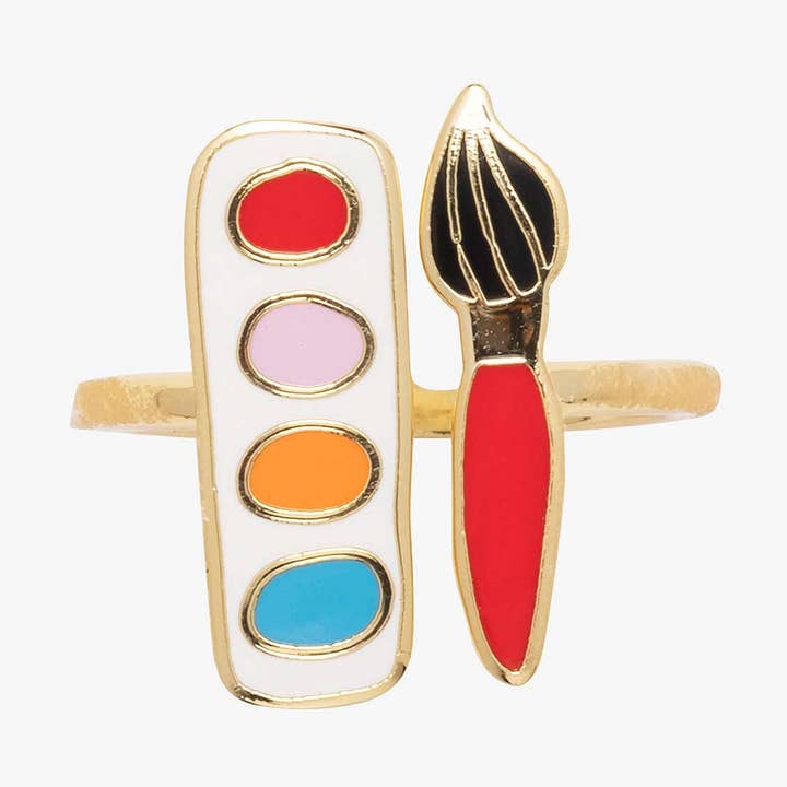 Yellow Owl Workshop - Wholesale Cocktail/Statement Ring - Adjustable Ring - Watercolor Set0