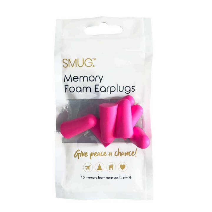 Memory Foam Earplugs - Bright Pink (1 pack) for wholesale by Smug