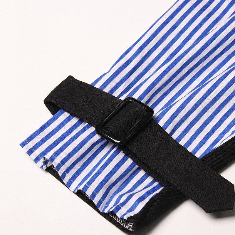 BLACK Knee Length Color Block Trench Coat for wholesale on Faire8