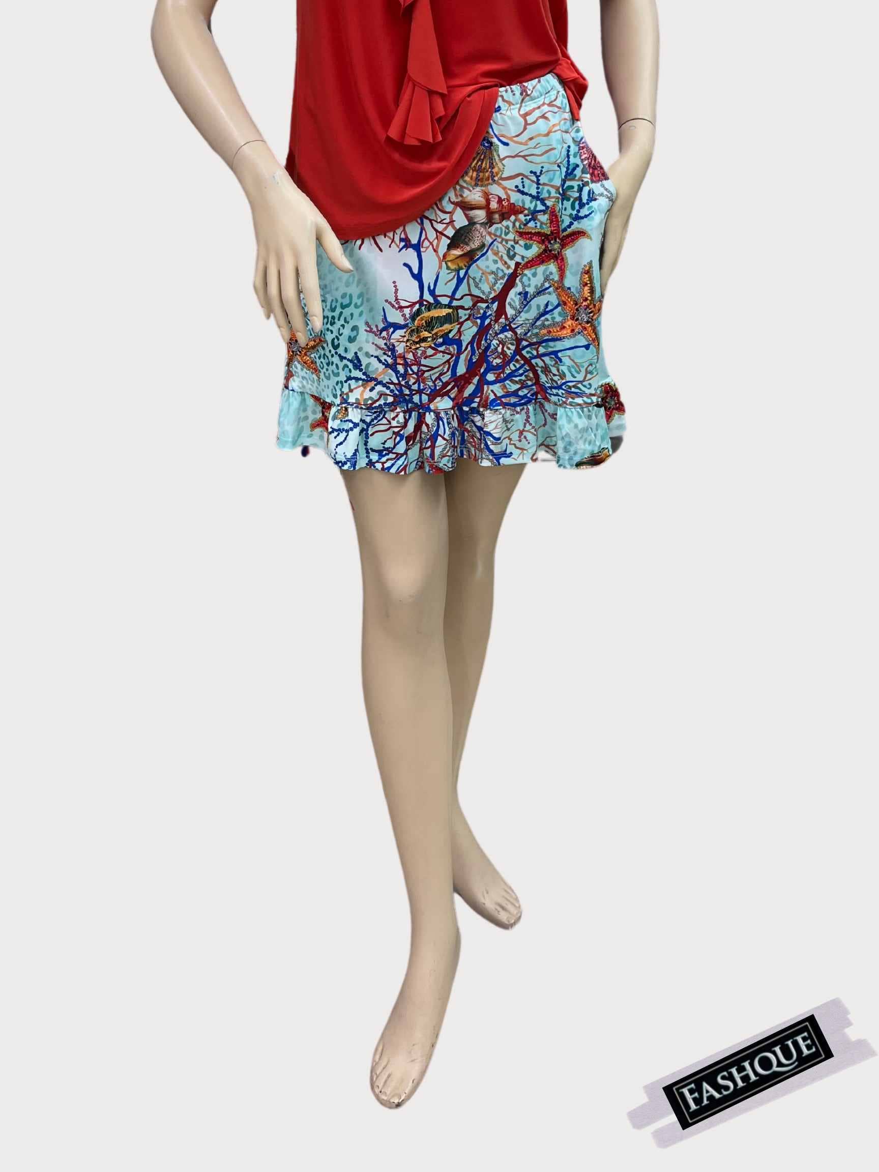 Fashque Designs - Vendita all'ingrosso Gonna pantalone - Donna - Gonna da golf da donna con volant sul fondo e tasche - SK201410