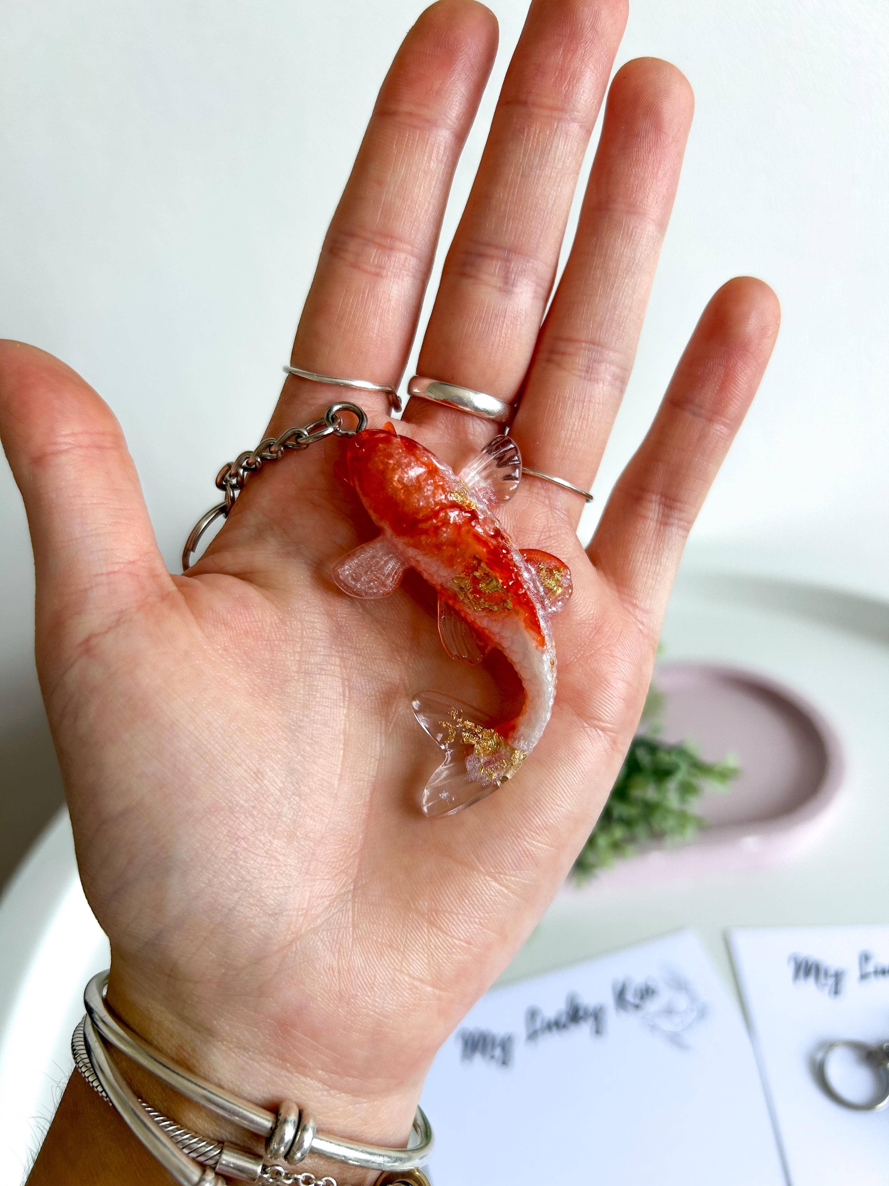 Moonieshandmade – wholesale Keychain – Women's – Koi Keychains, Fish Keyring, Koi Carp Keychain1