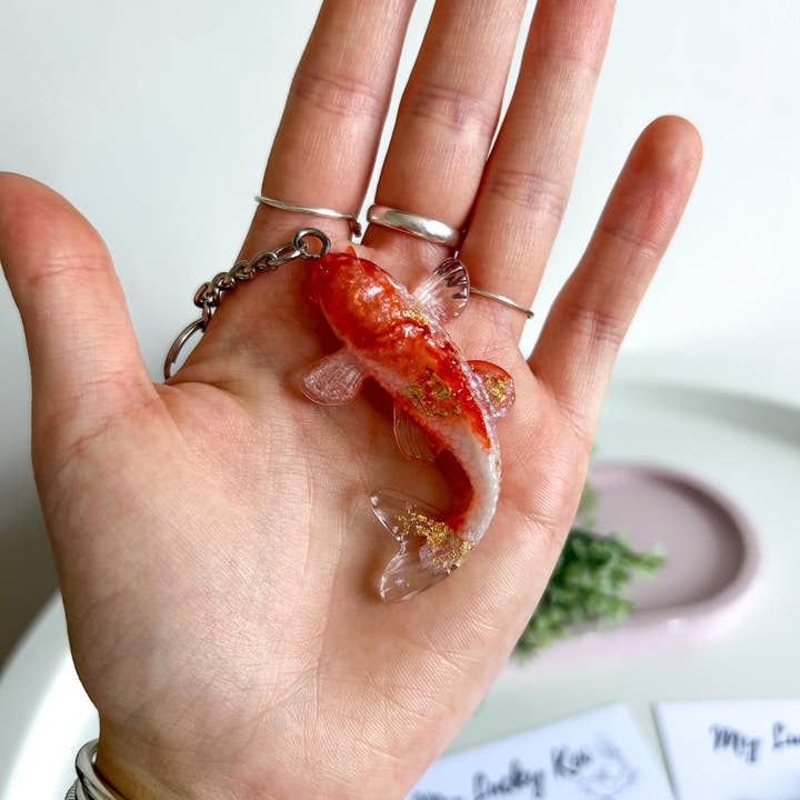 Moonieshandmade – wholesale Keychain – Women's – Koi Keychains, Fish Keyring, Koi Carp Keychain1