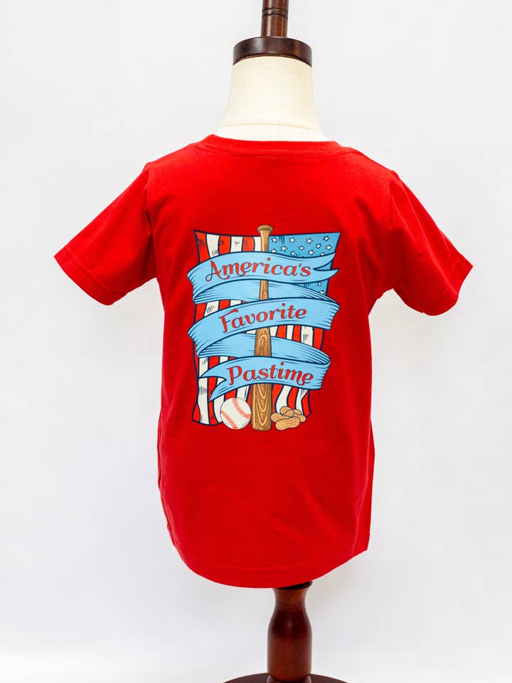 America's Favorite Pastime Kids' T-Shirt | Baseball for wholesale by Magnolia Mudbugs