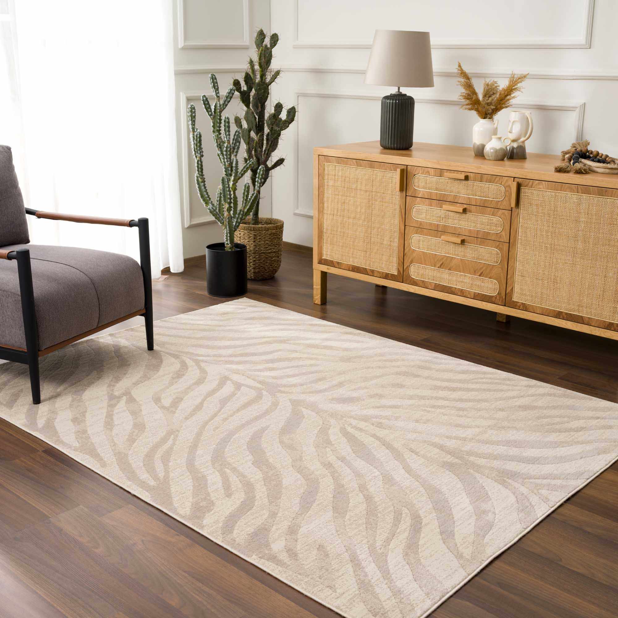 Hauteloom - Wholesale Area Rug - Beige Manteca Zebra Print Area Rug13