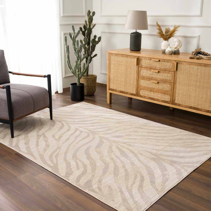 Hauteloom - Wholesale Area Rug - Beige Manteca Zebra Print Area Rug13