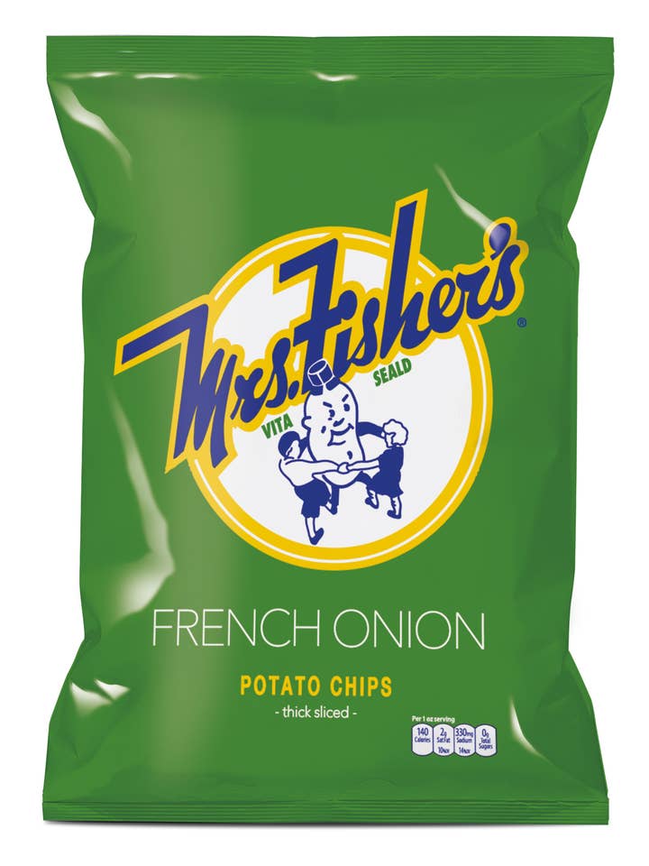Pippes de pommes de terre à l'oignon français de Mme Fisher's - Grab N'Go pour la vente par Mrs. Fisher's Potato Chips