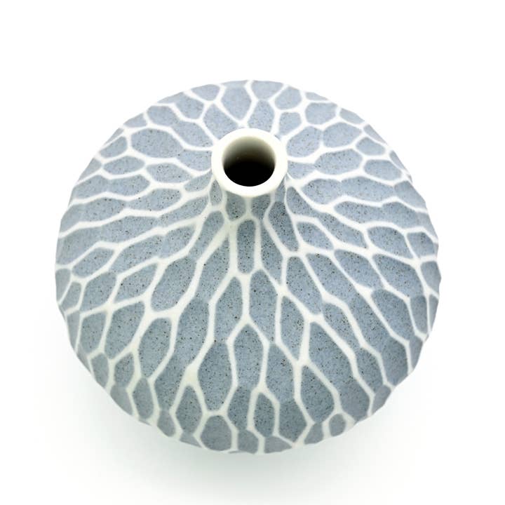 Art Floral Trading LLC - Wholesale Vase - 524BLUESN5 CONGO TINY L-Handcrafted Porcelain Bud Vase2