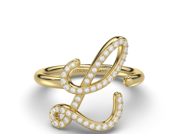 Vienna Domani Jewelry - Wholesale Multi-Stone Ring - Iced Initial Ring5