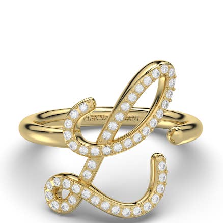 Vienna Domani Jewelry - Wholesale Multi-Stone Ring - Iced Initial Ring5