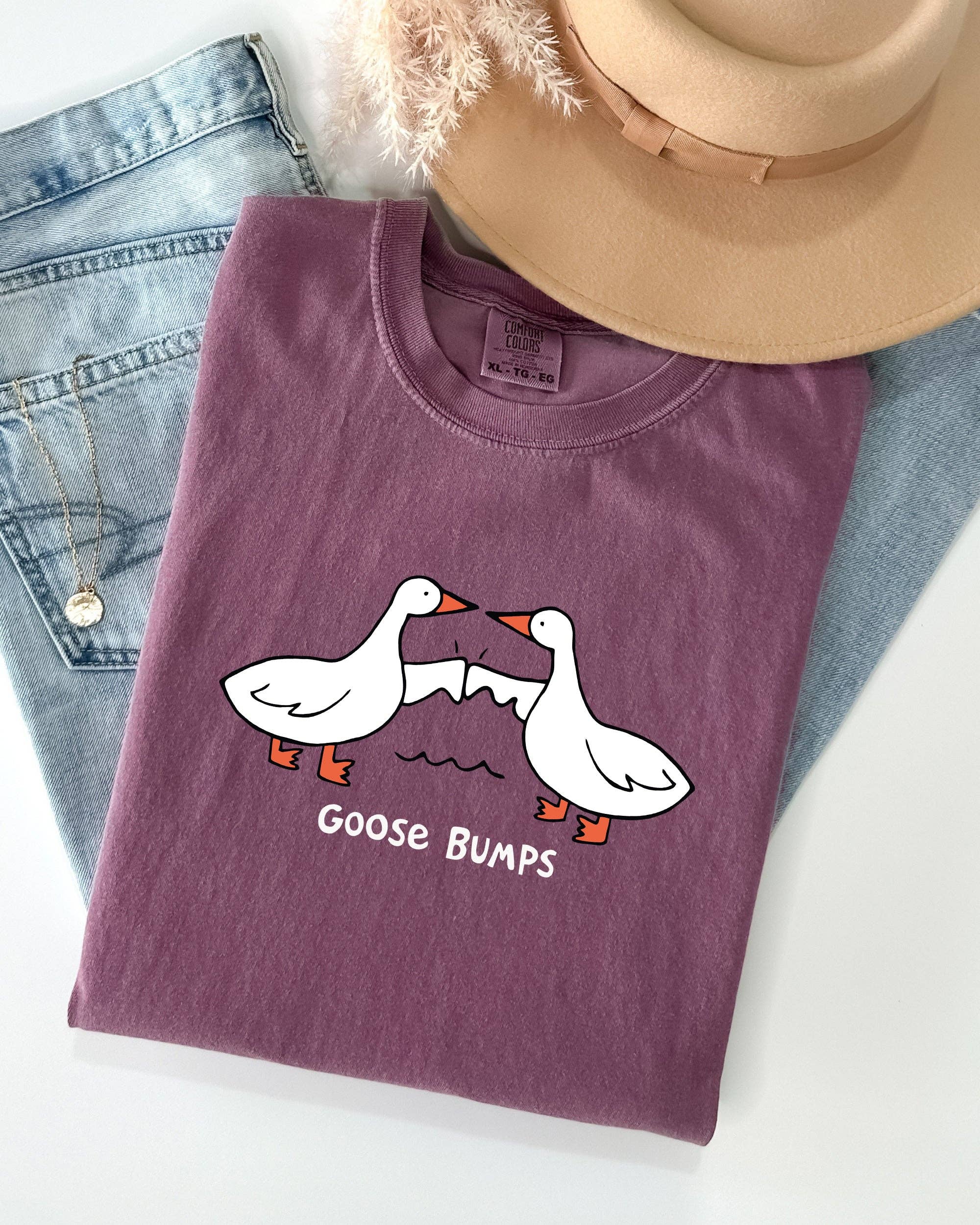 Refinery Number One LLC - Wholesale Screen Printed T-Shirt - Women's - Goose Bumps, Funny, Meme, Joke, Aesthetic, Cute Shirt0