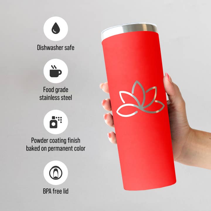 Famgraving - Wholesale Insulated Mug/Tumbler - Custom Engraved Promotional Logo 20oz Skinny Tumbler Cup5