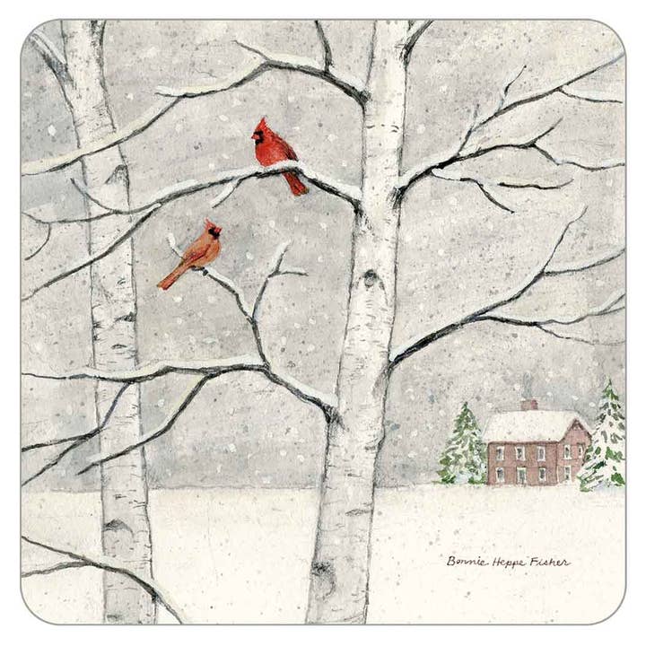 Kardinaler i snöiga träd och dalbana för wholesale av Legacy