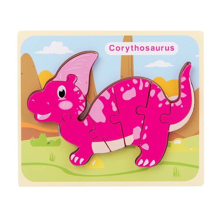 PatPat - Wholesale Puzzle - Kids - 3D Wooden Dinosaur Puzzle, Buckle Design for Early Education5