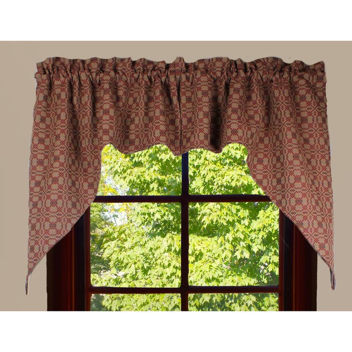 Home Collections by Raghu – Engroshandel Gardin – Kendall Jacquard Rød Swag0