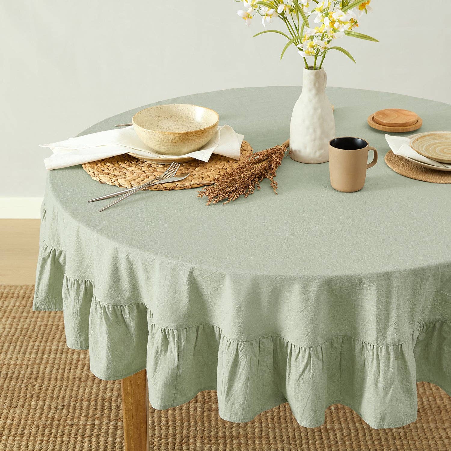 Monday Moose - Wholesale Tablecloth - Corcovado Tablecloth (Sage Green)10