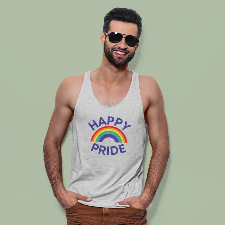 Pride Majic - Wholesale Screen Printed T-Shirt - Unisex - Happy Pride Rainbow Tee – by PrideMajic.com 🌈4
