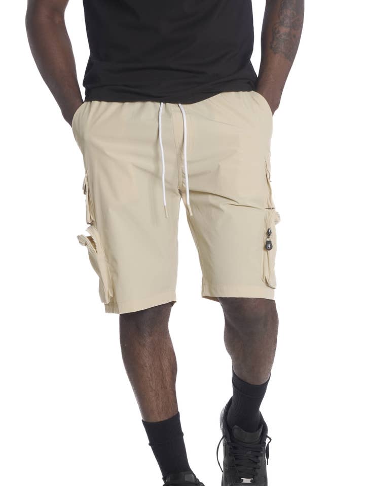 M633 Colton cargoshort van nylon en spandex - kaki voor wholesale door Makobi