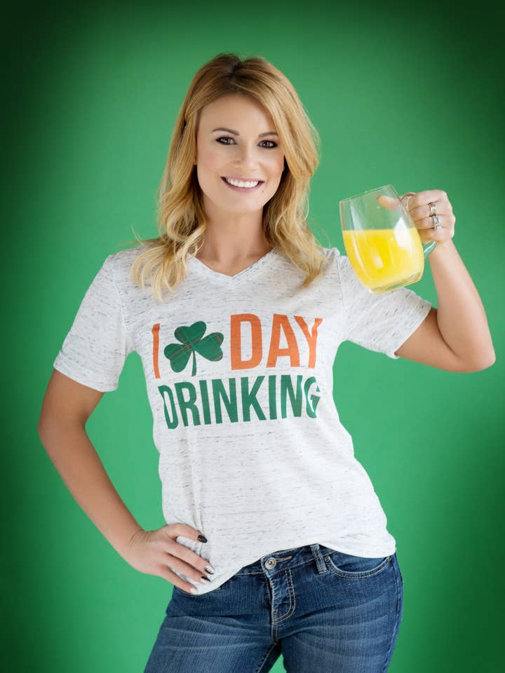 St. Patrick's Day Shirt - I Love Day Drinking Tee for wholesale by Kay Sera Sera