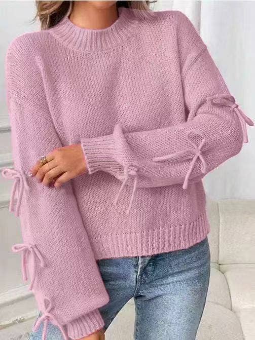 Miss Sparkling - Vendita all'ingrosso Maglione tricot - Donna - Maglione in maglia con maniche a fiocco4