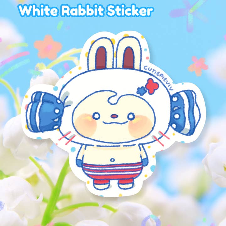 White Rabbit Candy Sticker for wholesale by Cutiepieviv
