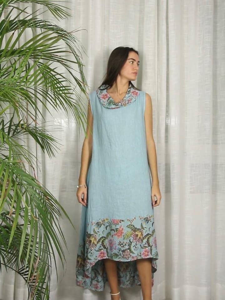 Linen & More – wholesale Dress – Women's – REF 26179 DRESS PRINTS 100% LINEN9