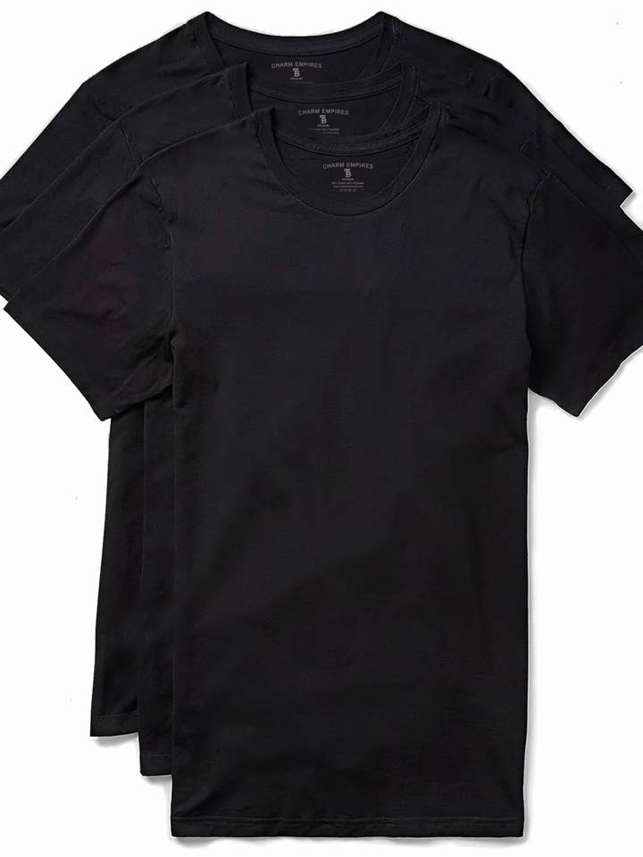 TRAILBLAZER Slim Fit Vita och Svarta T-shirts Rundhals (3-pack) för wholesale av Charm Empires, LLC