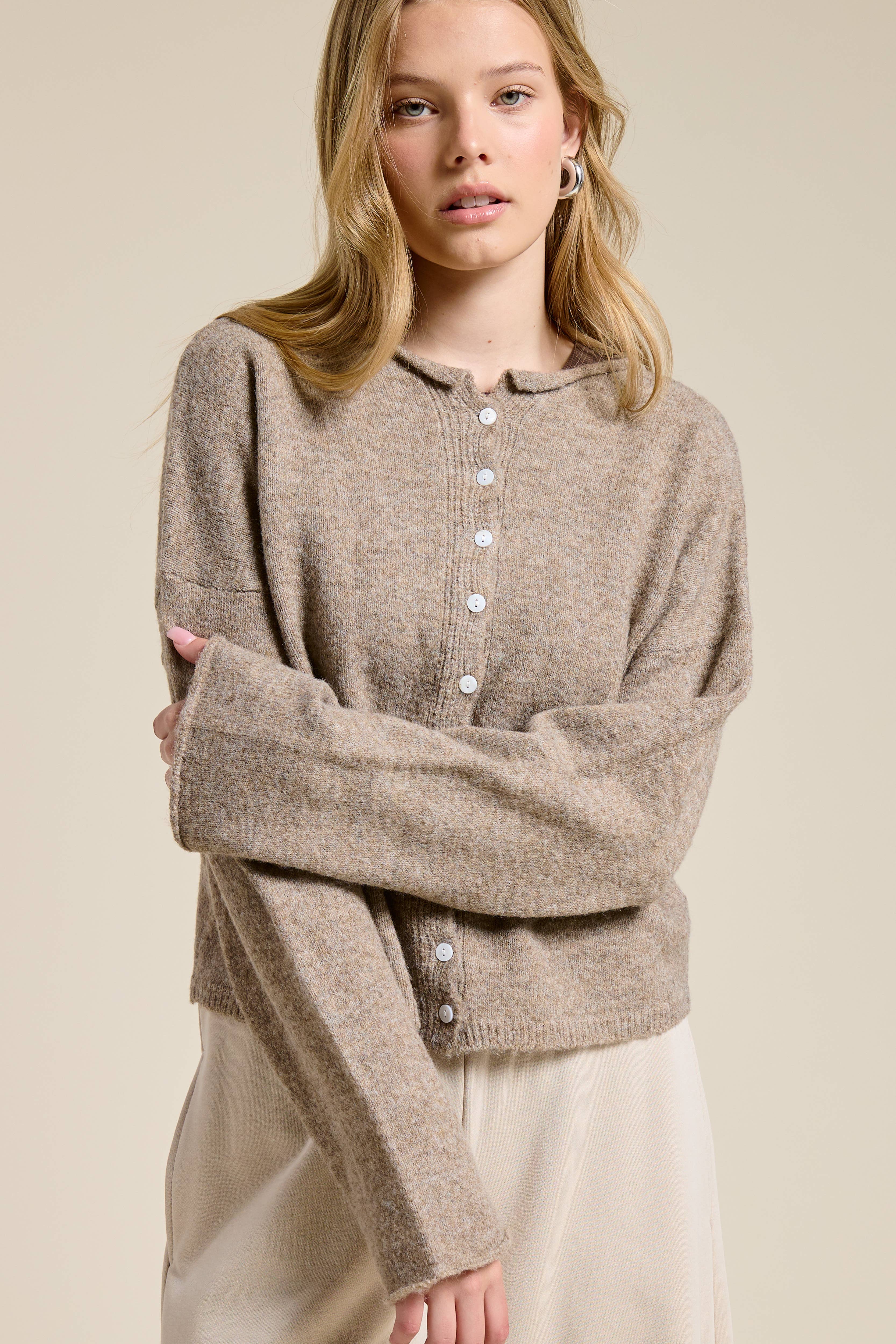 Mimosa - Wholesale Cardigan - Women's - Essential Button Down Cardigan Top18