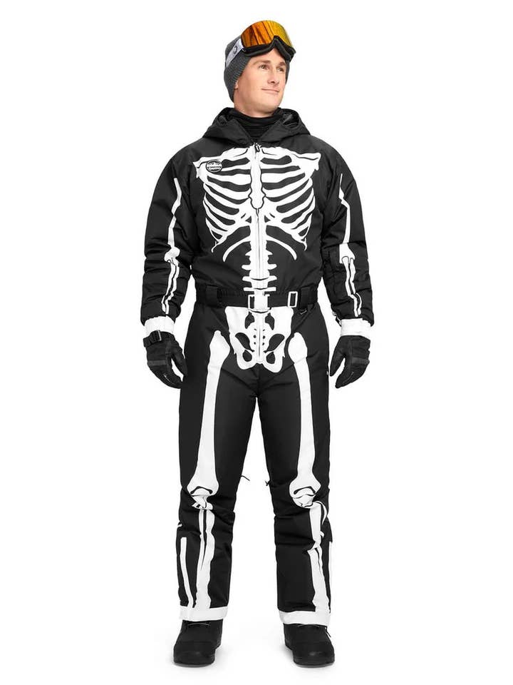 Tipsy Elves – Fato de esqui – Homem por atacado – Fato de Neve Esqueleto - Fato de Esqui de Halloween para Homens0