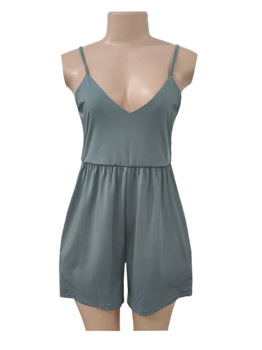 Rosa Clothing - Wholesale Romper - Women's - basic chill & loose tennis camisole romper