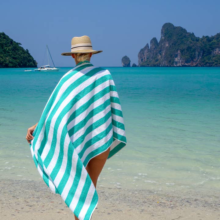 Arkwright Home - Wholesale Beach Towel - California Cabana Beach Towels Assorted Pack of 4