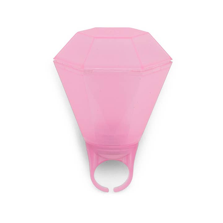 Weddingstar Inc. - Venta al por mayor Vaso de chupito - Anillo de diamante LED iluminado, cristal de chupito, color rosa