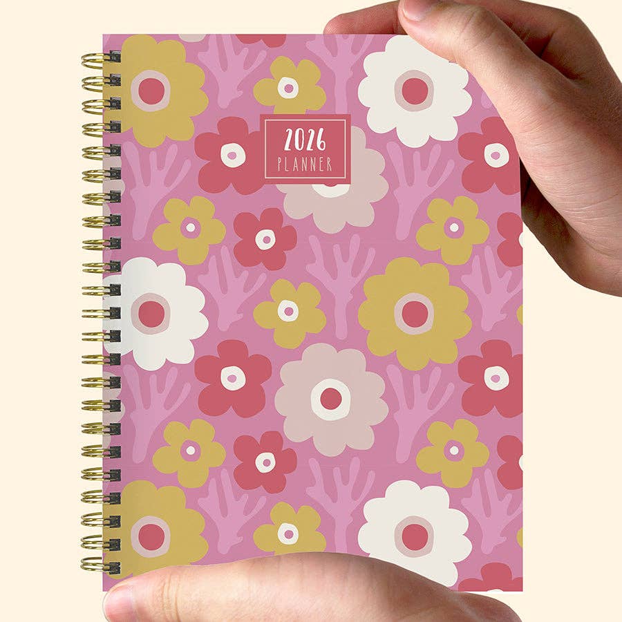 TF Publishing - Paper Goods - Wholesale Planner - 2026 Pink Pretty Petals Medium Weekly Monthly Planner3