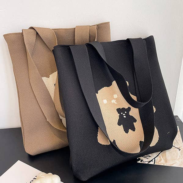 Contrast Color Split-Joint Bags Woven Handbag for wholesale by UZ Wholesale Store