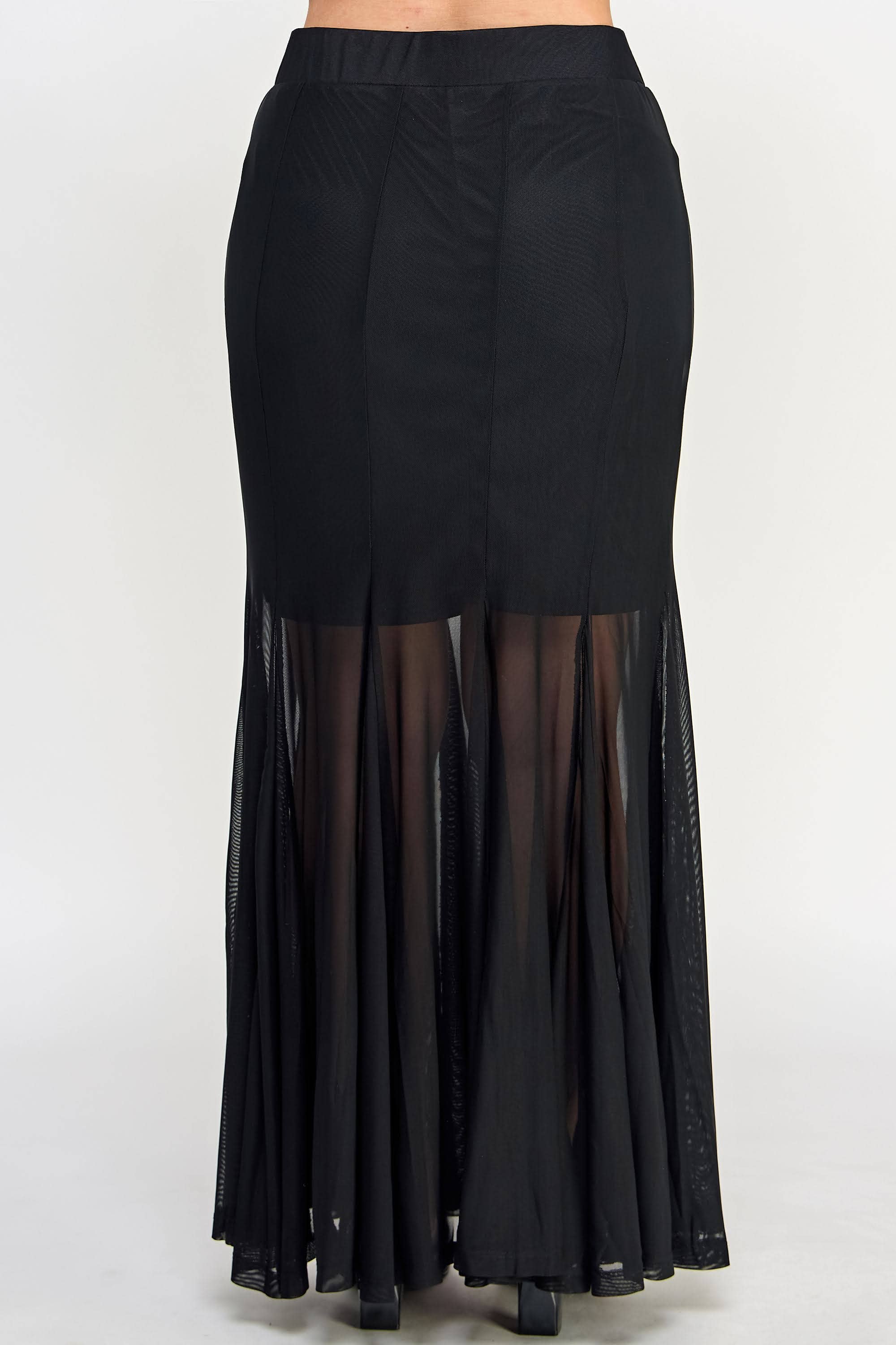 Haute Fox Plus Size & Contemporary – Saia - Mulher por atacado – Saia Maxi de Malha Plus Size SS2384P-SK2