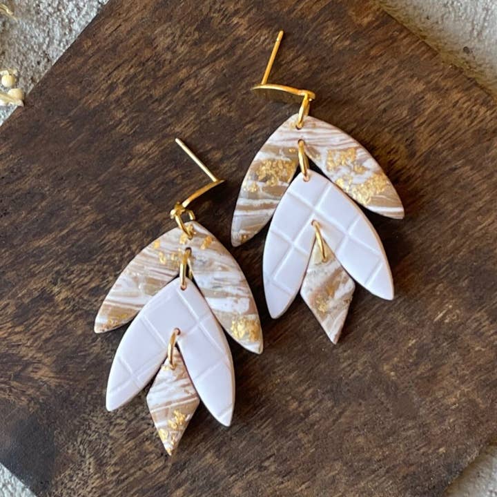 Caramel Swirl Drop Dangle for wholesale by Clay Dazing