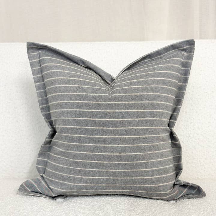 Ellenvale Trade - Wholesale Throw Pillow Cover - Lexie Linen Blend Cushion Cover 45x45 - Light Grey1