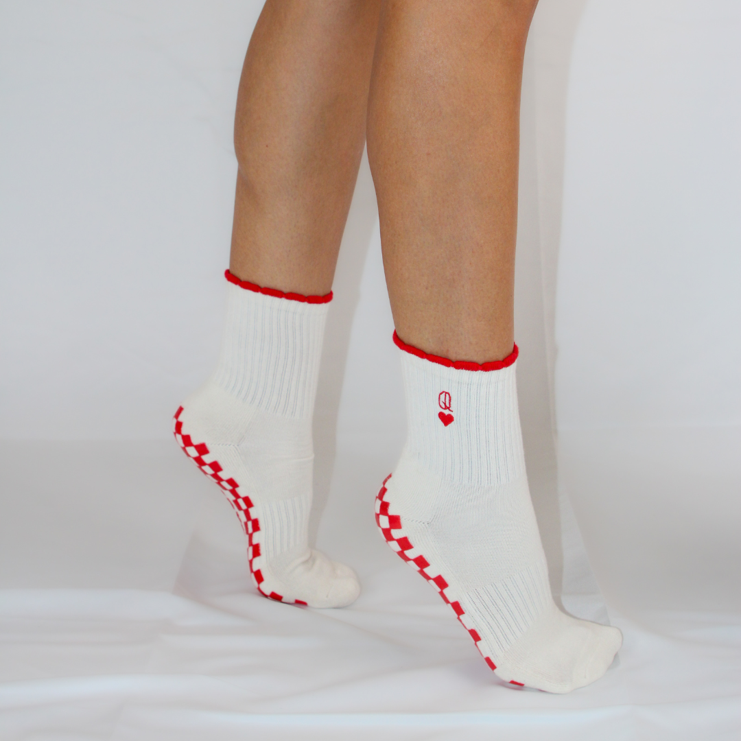 Revel Athletic - Vente Chaussettes – femme - La chaussette antidérapante Reine de Cœur1